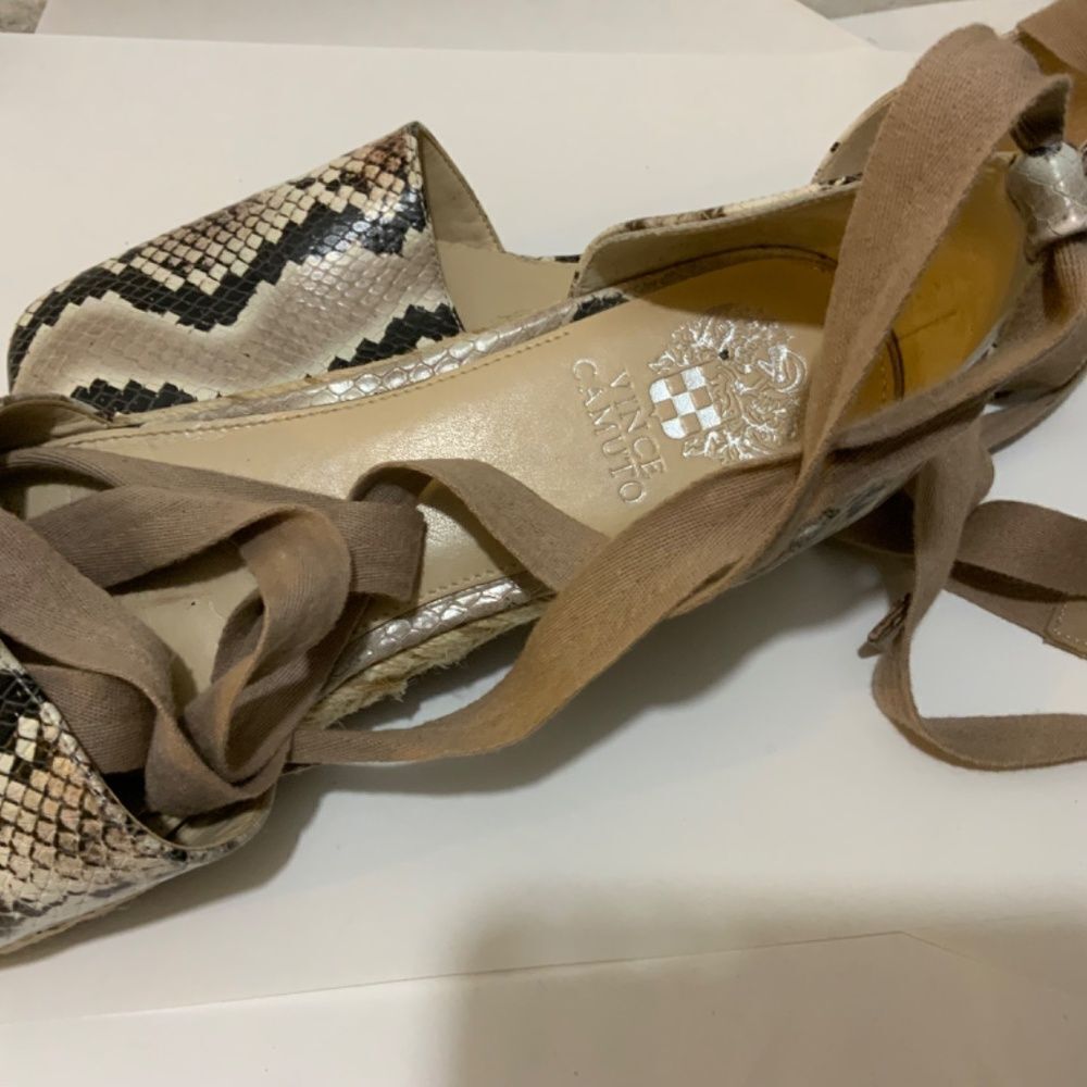 Vince Camuto Jeliany Leather Lace-Up Espadrilles size 11/43 - Picture 3 of 9